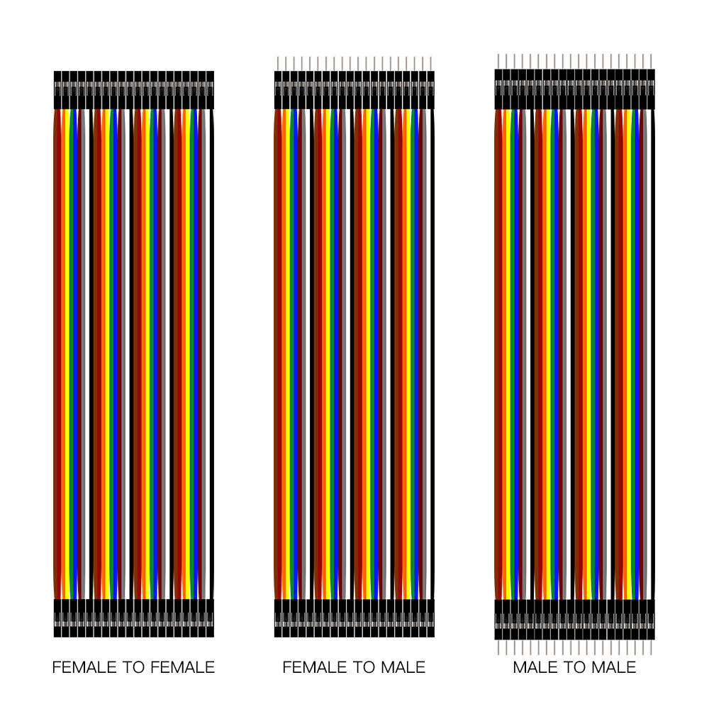 SHILLEHTEK 120pcs Multicolored Dupont Wire 20cm