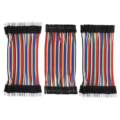 ShillehTek 120pcs jumper wires set with male to female connectors multicolor