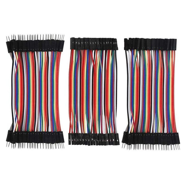 ShillehTek 120pcs jumper wires set with male to female connectors multicolor