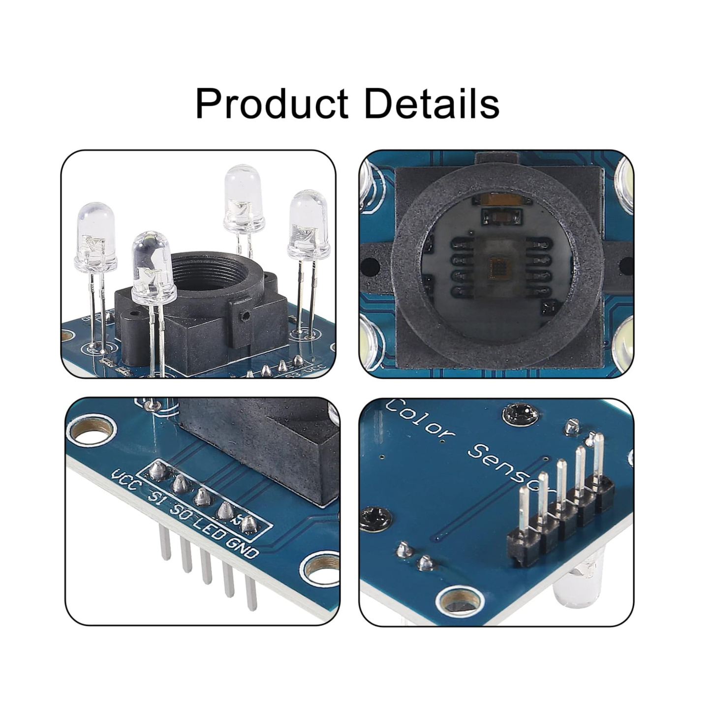 Detailed parts view of ShillehTek GY-31 TCS3200 RGB Color Recognition Sensor