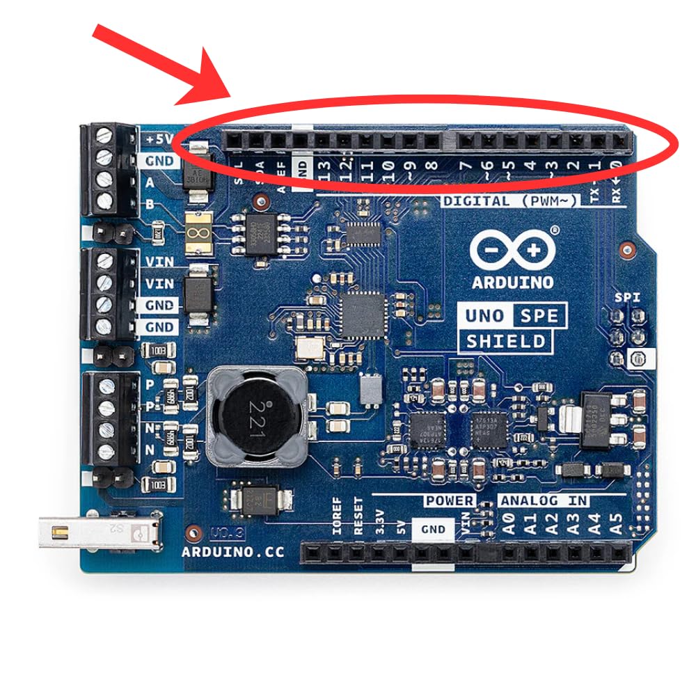 ShillehTek 20pcs 1x40 Female Header Pins 2.54mm for Arduino Pi