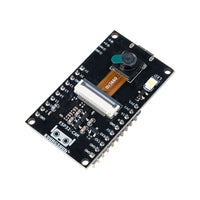 Close view of ESP32-CAM development board with OV3660 camera module