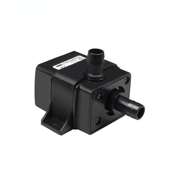 Mini submersible water pump 5V 120L/H with dual outlet nozzles and mounting bracket