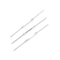 Three normally open reed switch magnetic sensors with long metal leads for Arduino and ESP32 projects