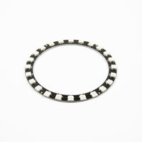 WS2812 24-bit RGB LED ring 90mm diameter with 24 LEDs on black PCB for Arduino and ESP32 projects