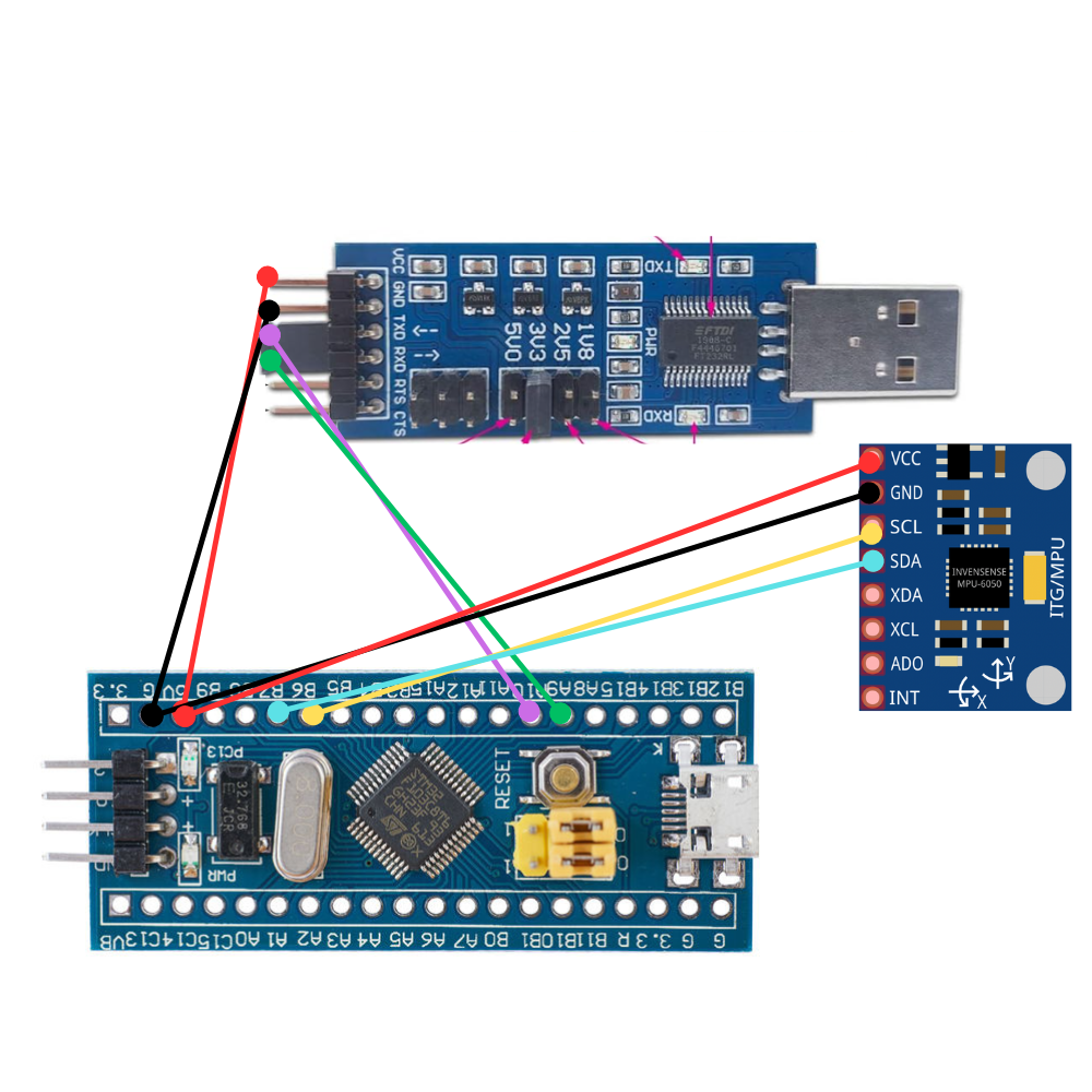 STM32 Blue Pill MPU6050: Read data and calibrate gyro | ShillehTek