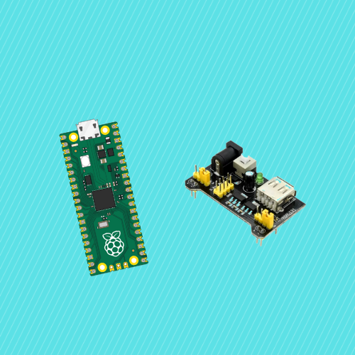 Raspberry Pi Pico W + MB102 Power Supply: Reliable Breadboard Power | ShillehTek