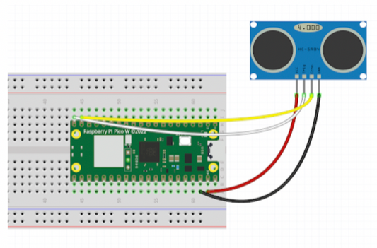 How to Connect the HC-SR04 Sensor to the Raspberry Pi Pico in MicroPython