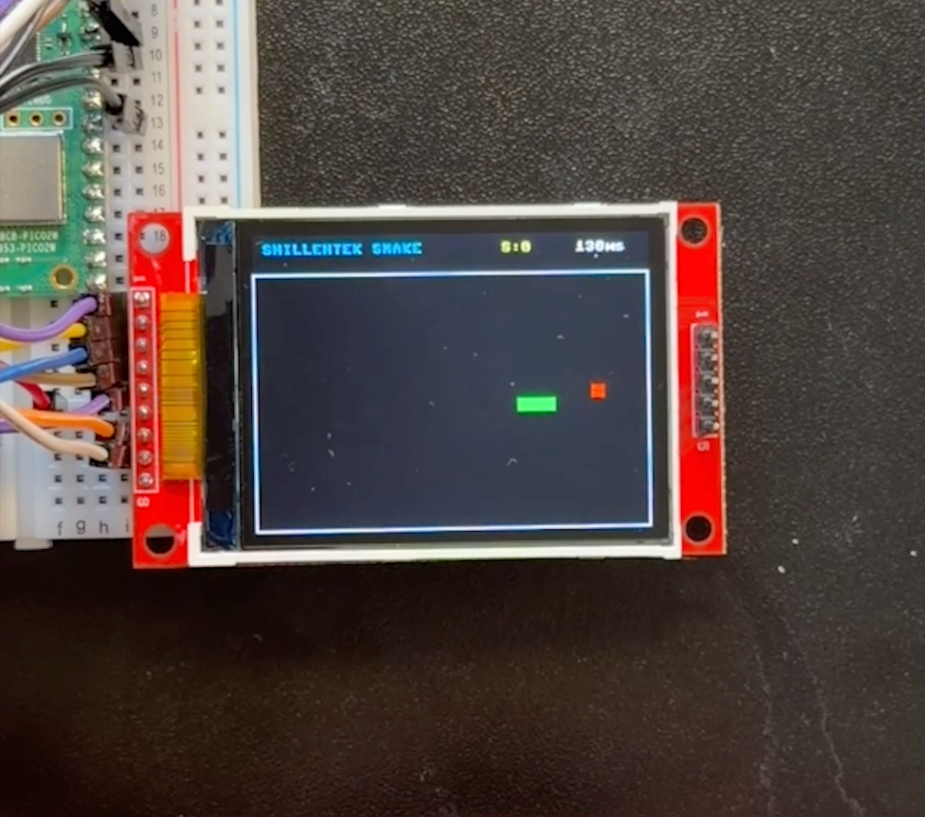 Pico 2W + ILI9341: Handheld Snake Console | ShillehTek