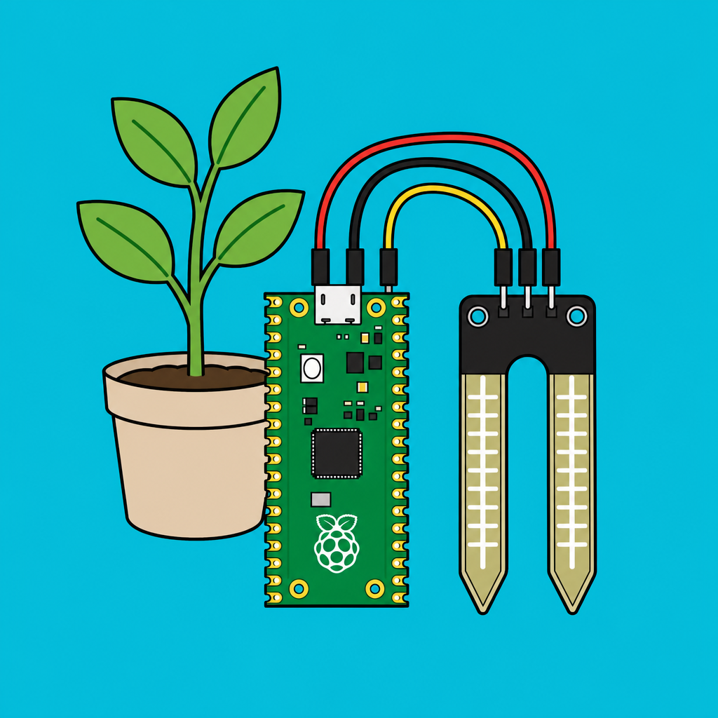 Raspberry Pi Pico Capacitive Soil Sensor: Read Analog Values