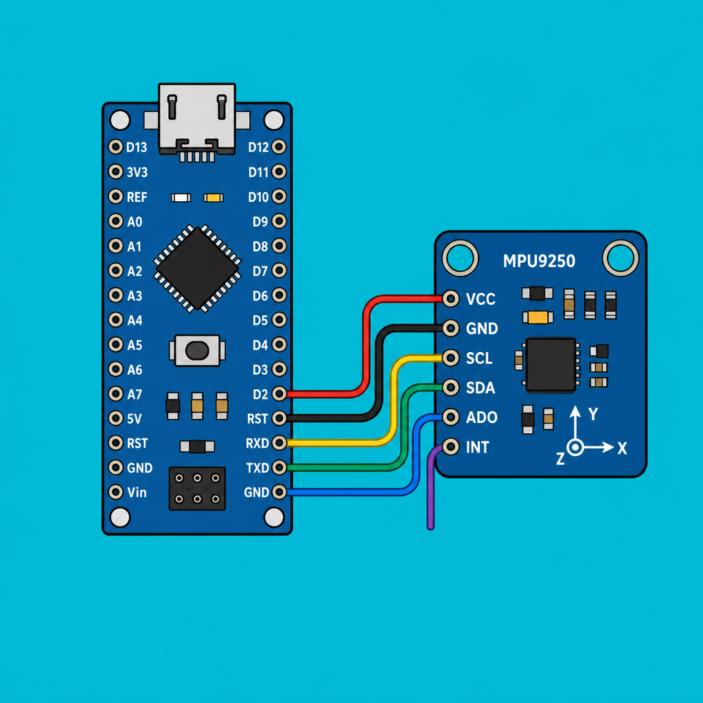 Arduino Nano MPU9250: Read accel, gyro, mag | ShillehTek