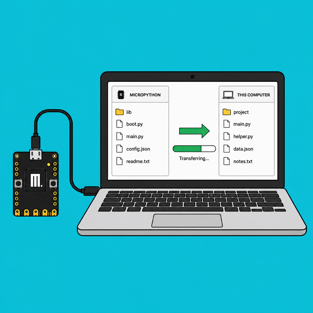 Thonny IDE File Transfer: Move Files Device to PC | ShillehTek