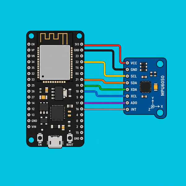 ESP32 MPU6050: Wire and read motion data | ShillehTek