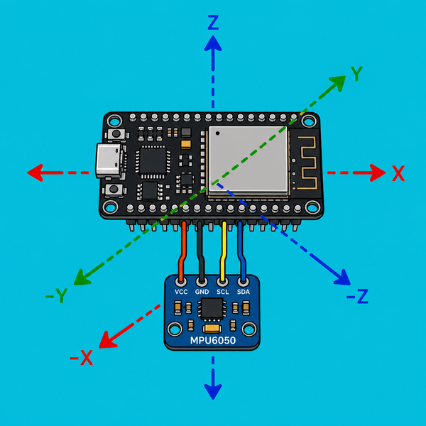 ESP32 MPU6050: 3D Orientation Animation in Processing | ShillehTek