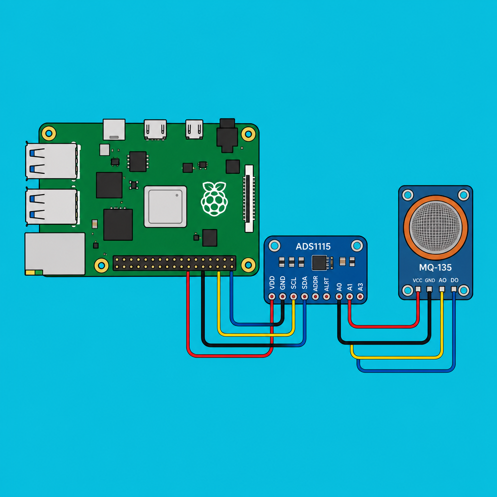 Raspberry Pi ADS1115: Read MQ-135 Analog Voltage | ShillehTek