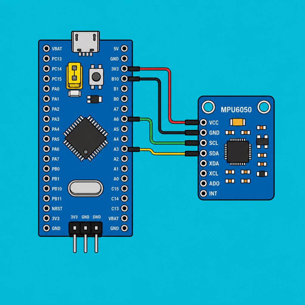 STM32 Blue Pill MPU6050: Read data and calibrate gyro | ShillehTek