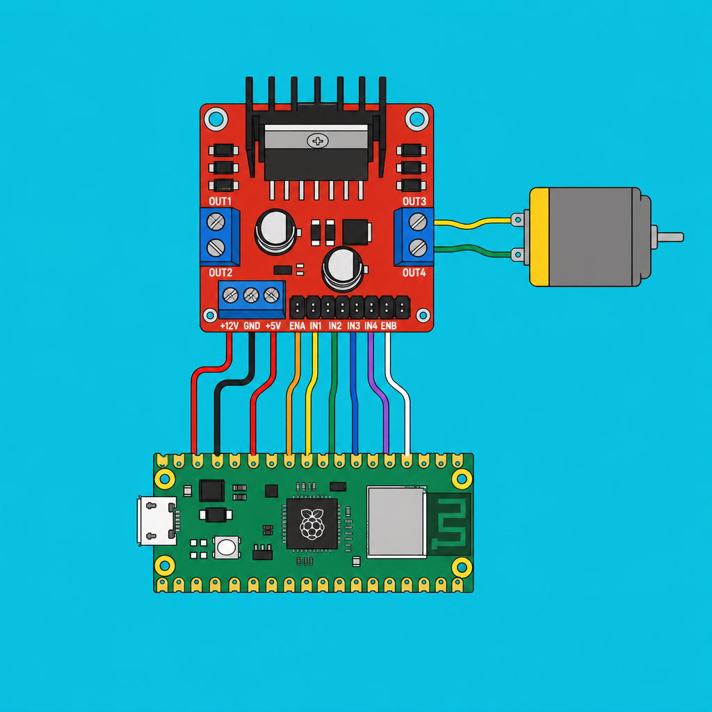 Pico W L298N Motor Driver: Control DC Motor Speed | ShillehTek