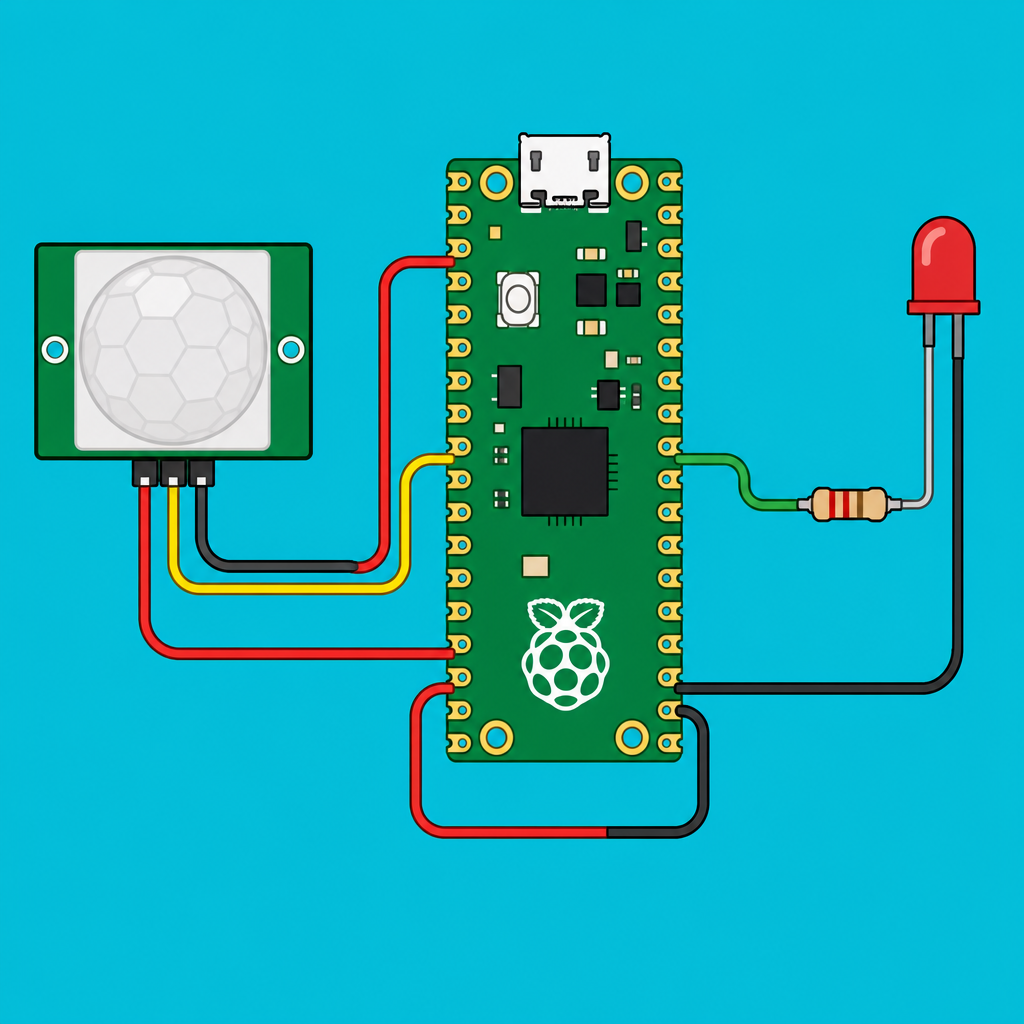 Raspberry Pi Pico HC-SR501 PIR: Motion LED Trigger | ShillehTek
