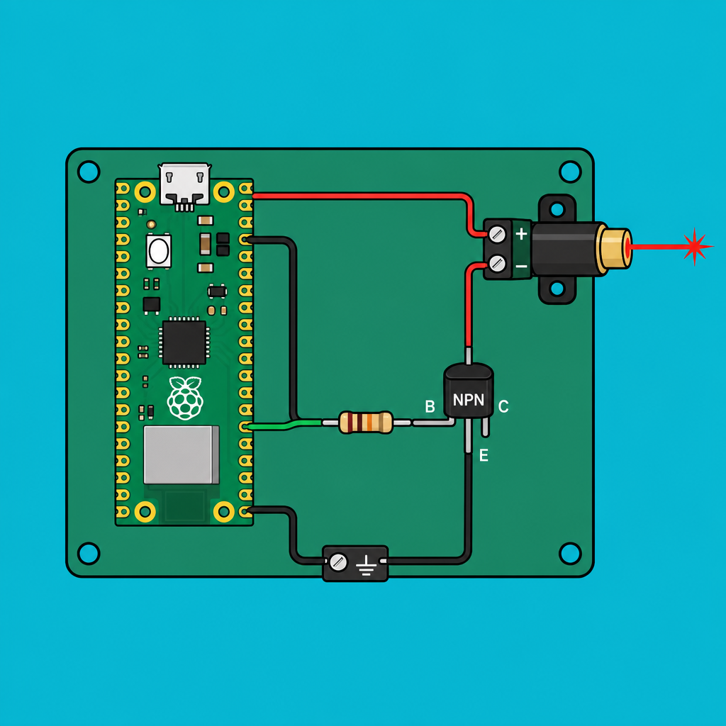 Raspberry Pi Pico W 5V Laser Diode: Safe GPIO Control | ShillehTek