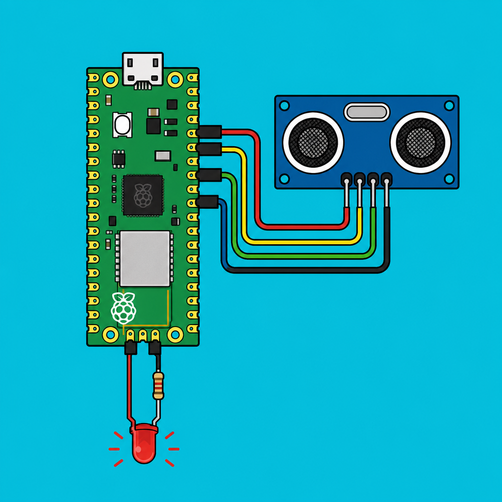 Raspberry Pi Pico W HC-SR04: Wi-Fi Robot Course Setup | ShillehTek