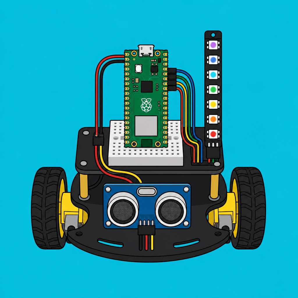 Raspberry Pi Pico W Ultrasonic Sensor: Remote Robot Drive | ShillehTek