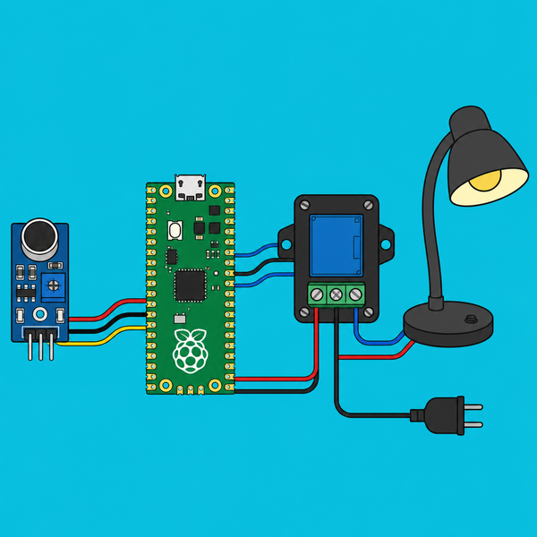 Raspberry Pi Pico + KY-037: Clap Toggle Desk Lamp | ShillehTek