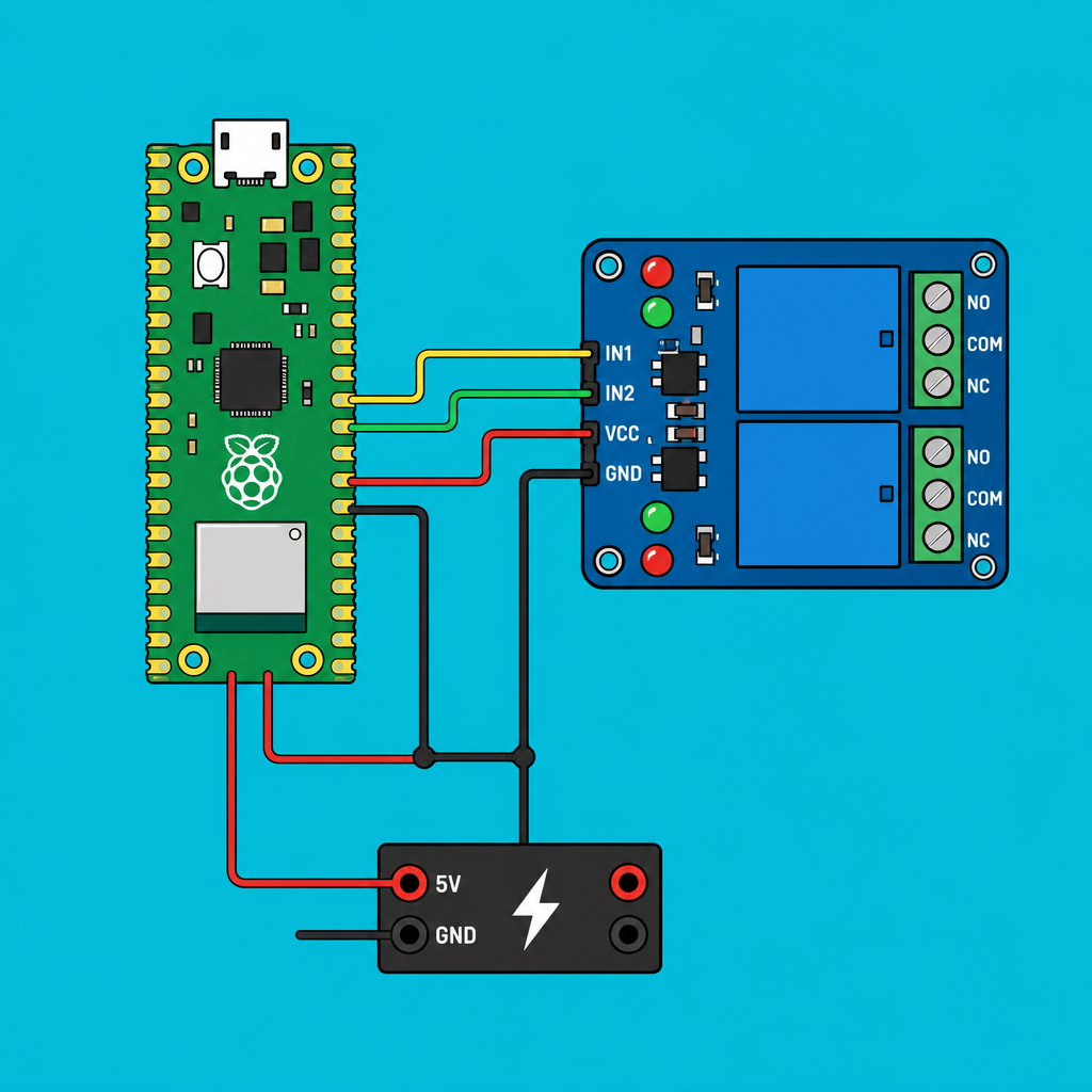 Pico W 2-Channel Relay: Control two loads | ShillehTek
