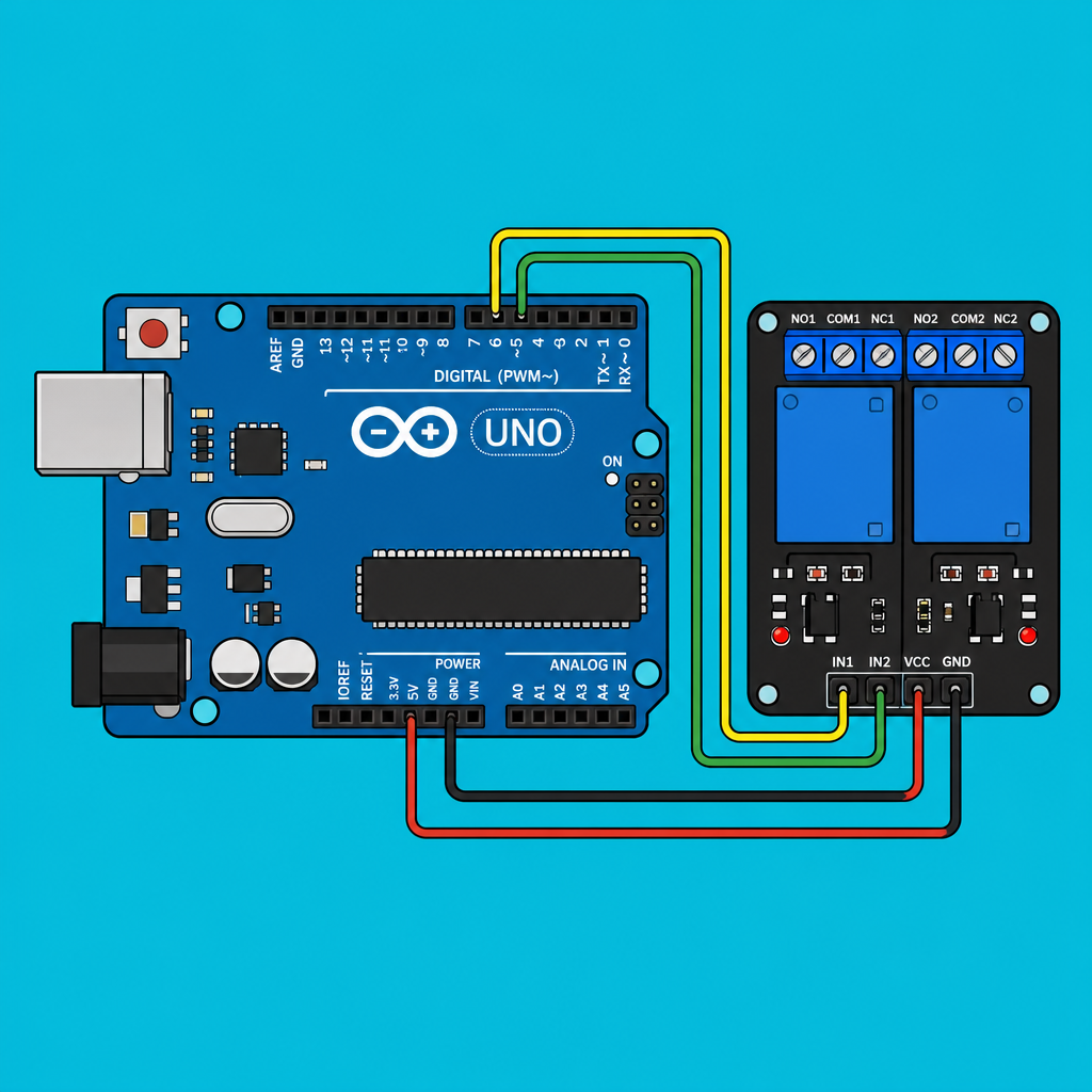Arduino UNO 2-Channel Relay Module: Control Two Loads | ShillehTek