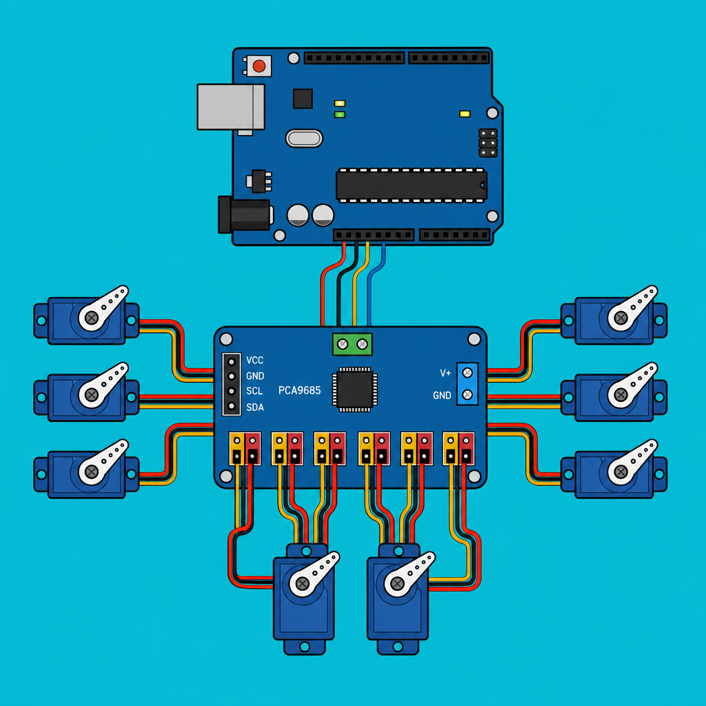 Arduino PCA9685: Control Multiple Servos Easily | ShillehTek