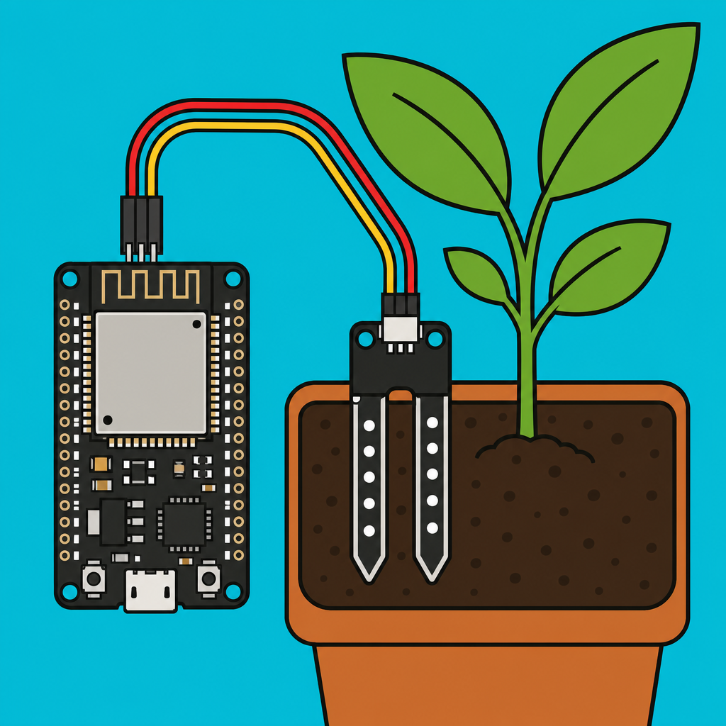 ESP32 Soil Moisture Sensor: Wi-Fi Dashboard Readout | ShillehTek