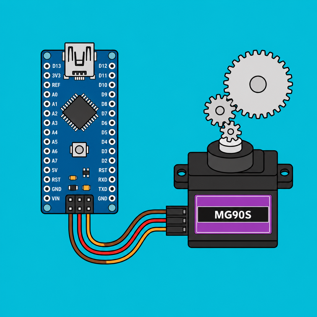 Arduino Nano MG90S Servo Motor: Smooth Angle Control | ShillehTek