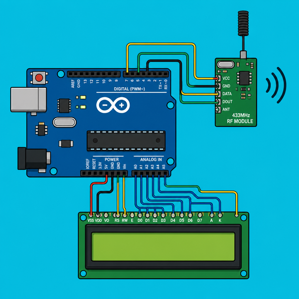Arduino 433MHz RF Modules: Send Text to LCD | ShillehTek