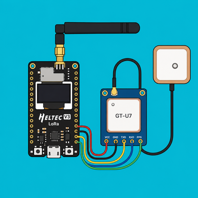 Heltec V3 LoRa + GT-U7 GPS: Send Coordinates via Meshtastic