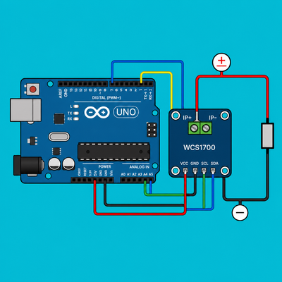 Arduino WCS1700: Measure Current Up to 70A