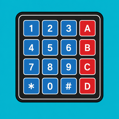 Arduino 4x4 Membrane Keypad: Read Keys in Serial