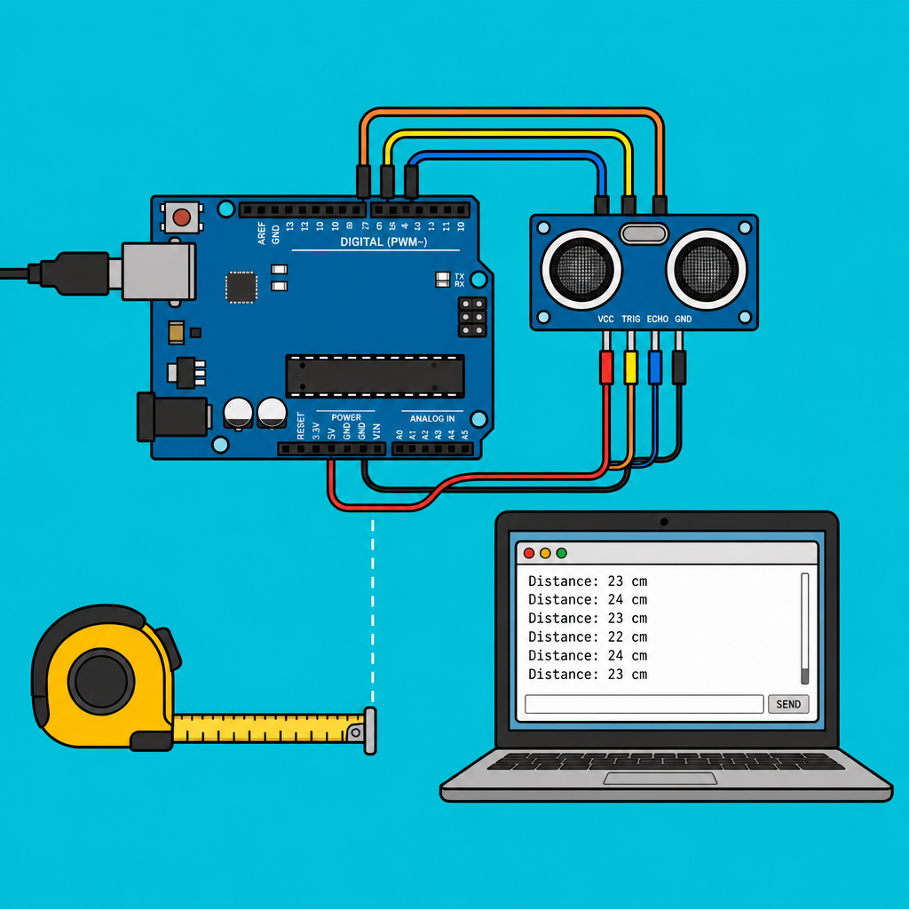Arduino HC-SR04: Stream Distance to Serial Monitor | ShillehTek