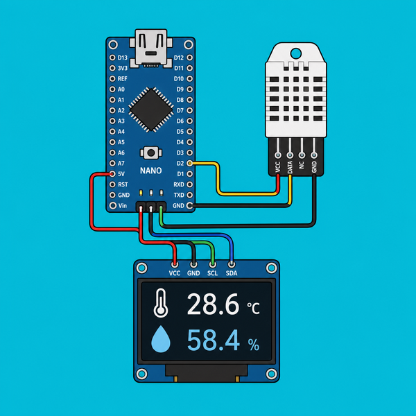 Arduino Nano DHT22: Log Temp and Humidity to Serial | ShillehTek