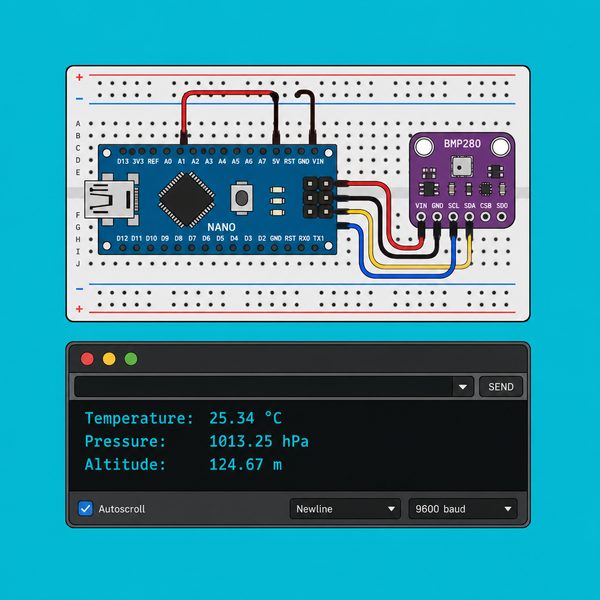 Arduino Nano BMP280: Stream Serial Readings | ShillehTek