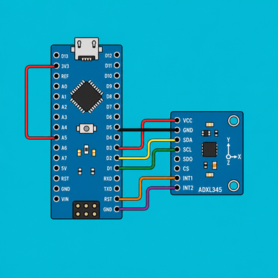 Arduino ADXL345: Stream 3-Axis Acceleration Data