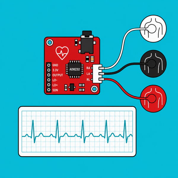 Arduino AD8232 ECG Module: Plot a Live ECG Waveform | ShillehTek