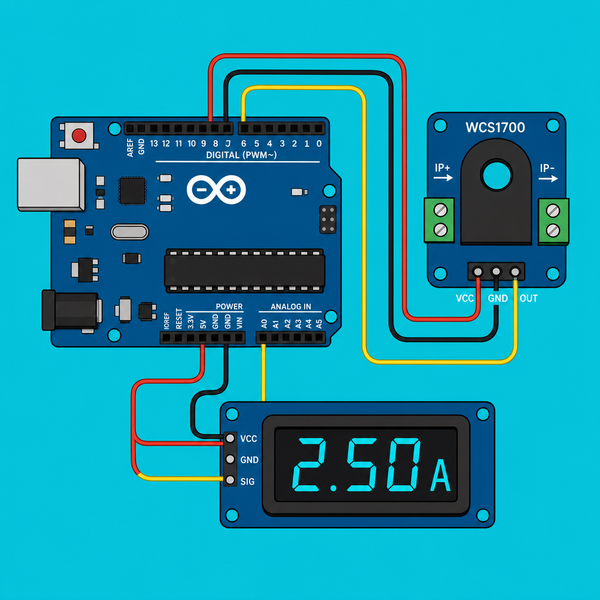 Arduino WCS1700 Current Sensor: Monitor 70A Loads | ShillehTek