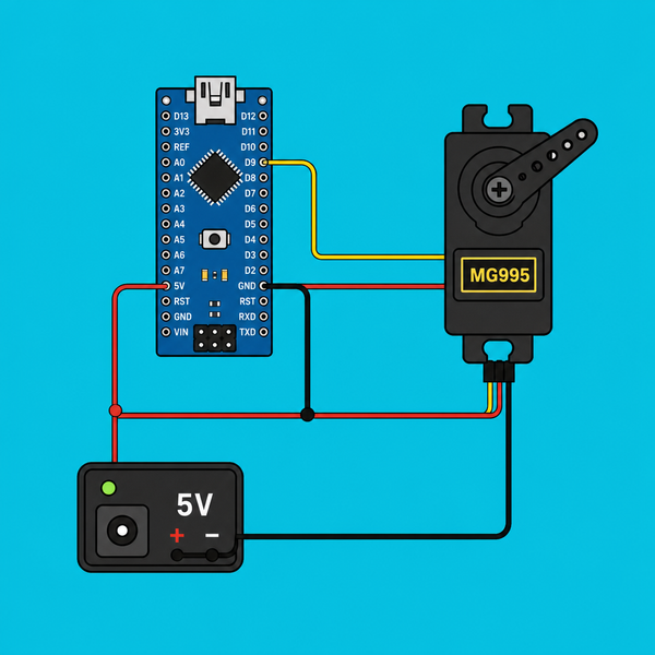 Arduino Nano MG995 Servo: High-Torque Position Control | ShillehTek