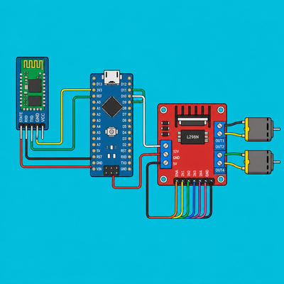 Arduino Nano HC-05: Bluetooth Robot Car Control