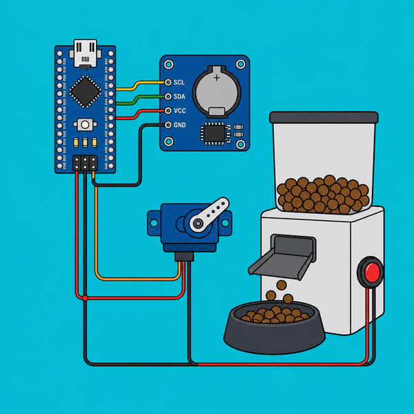 Arduino Nano DS3231 RTC: Schedule Servo Pet Feeder | ShillehTek