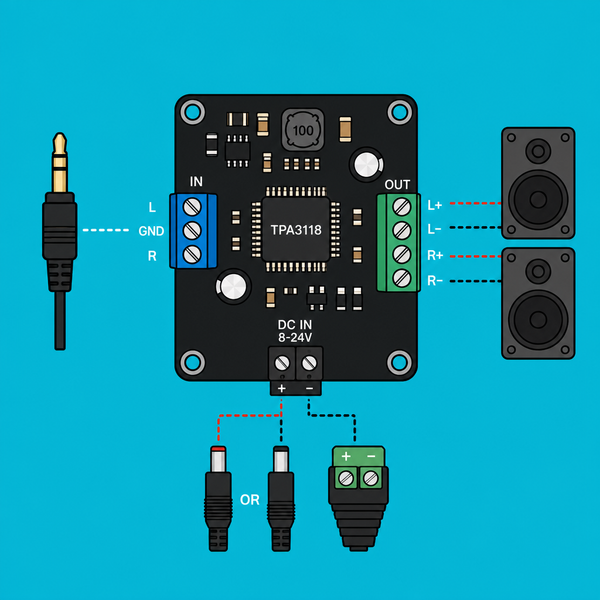 TPA3118 Amplifier: Build a 60W Mono Speaker Amp | ShillehTek