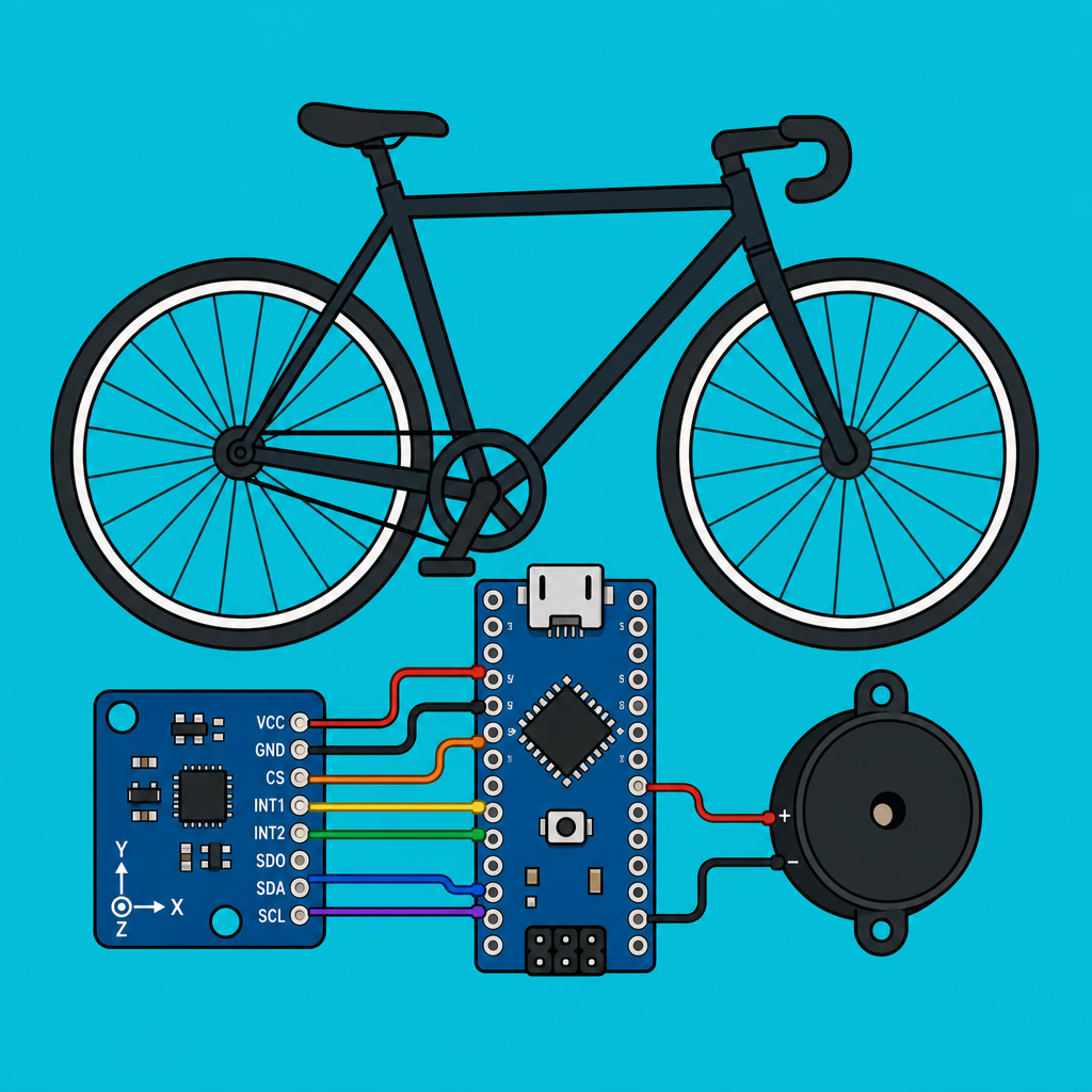 Arduino ADXL345: Bike theft alarm alerts | ShillehTek