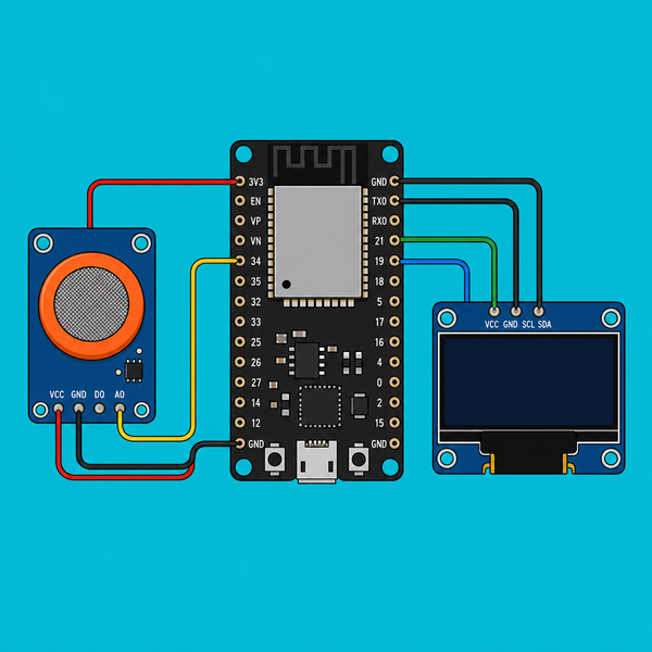 ESP32 MQ-135: Air Quality Dashboard with OLED | ShillehTek