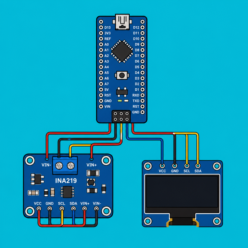 Arduino Nano + INA219 OLED: Power Bank Live Stats | ShillehTek
