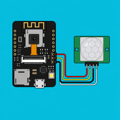 ESP32-CAM HC-SR501 PIR: Motion Photo Alerts via Wi-Fi