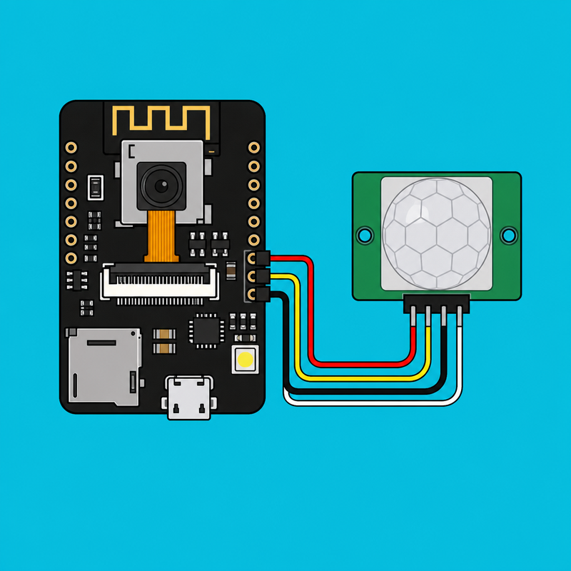 ESP32-CAM HC-SR501 PIR: Motion Photo Alerts via Wi-Fi | ShillehTek